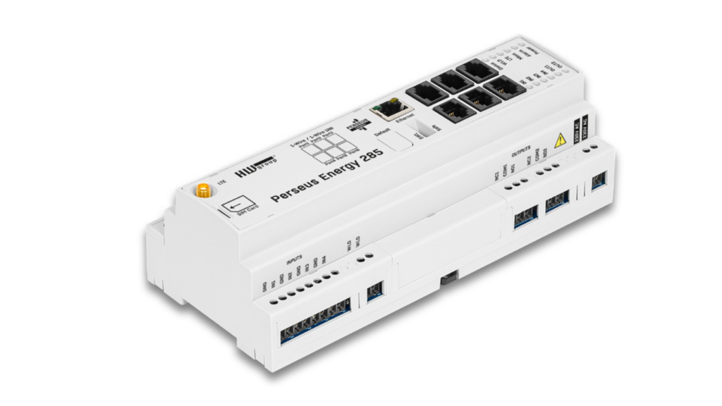 Perseus Energy 285

Soluzione DIN rail dotato di LAN e LTE per il monitoraggio e controllo dell'energia con M-Bus Master.