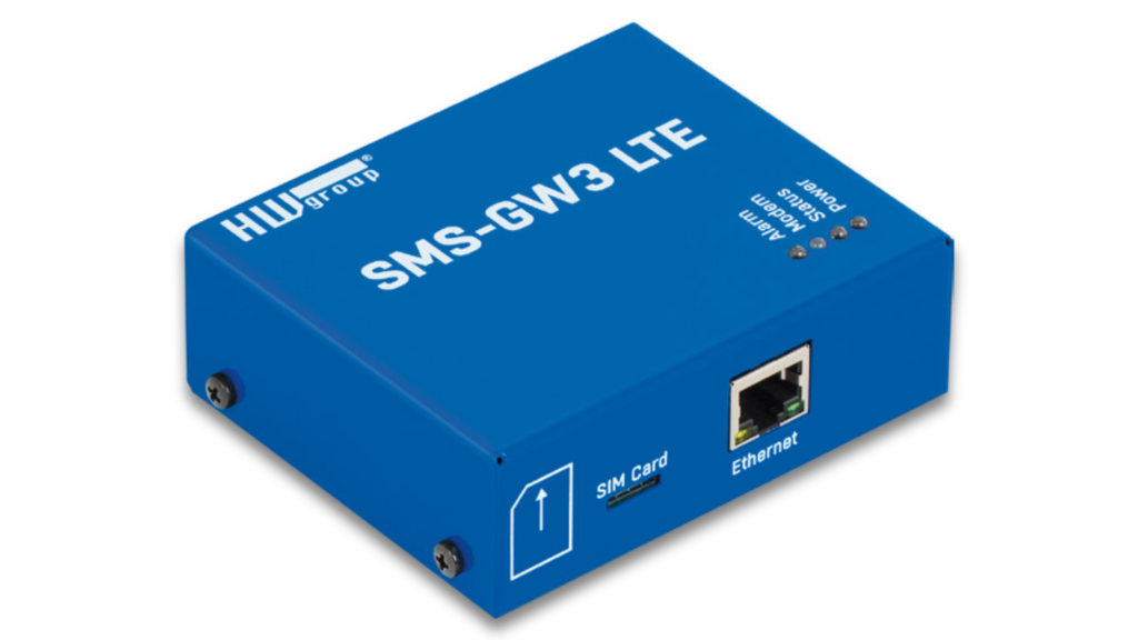 SMS-GW3 LTE

SMS-GW3 LTE è un gateway LAN per inviare SMS di allarme da dispositivi di gruppo hardware collegati alla stessa LAN.